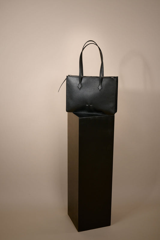"B. Three" bag in black leather