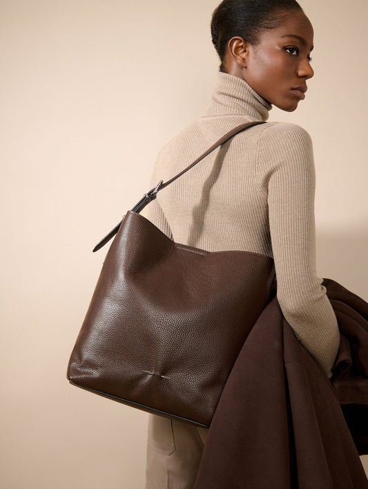 "B. Fore" bag in brown leather