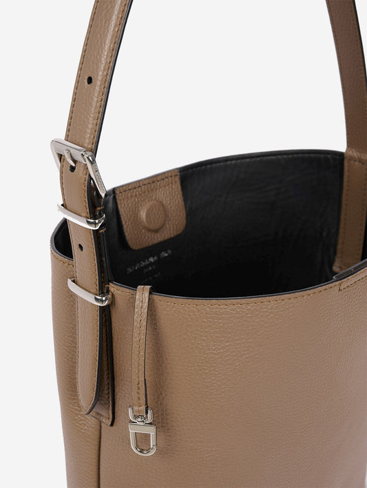 "B. Fore" bag in taupe leather