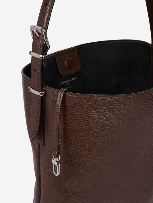 "Big B. Fore" bag in brown leather