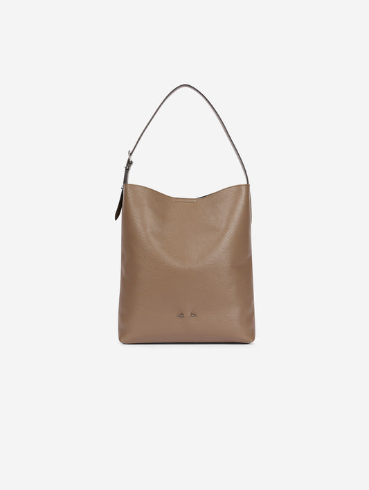 "Big B. Fore" bag in taupe leather