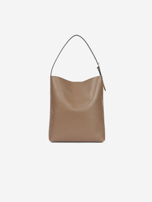 "Big B. Fore" bag in taupe leather