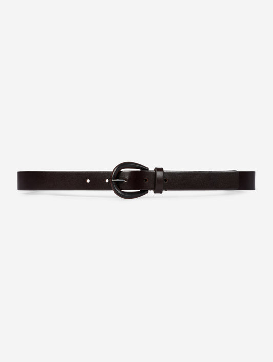 Chocolate leather belt