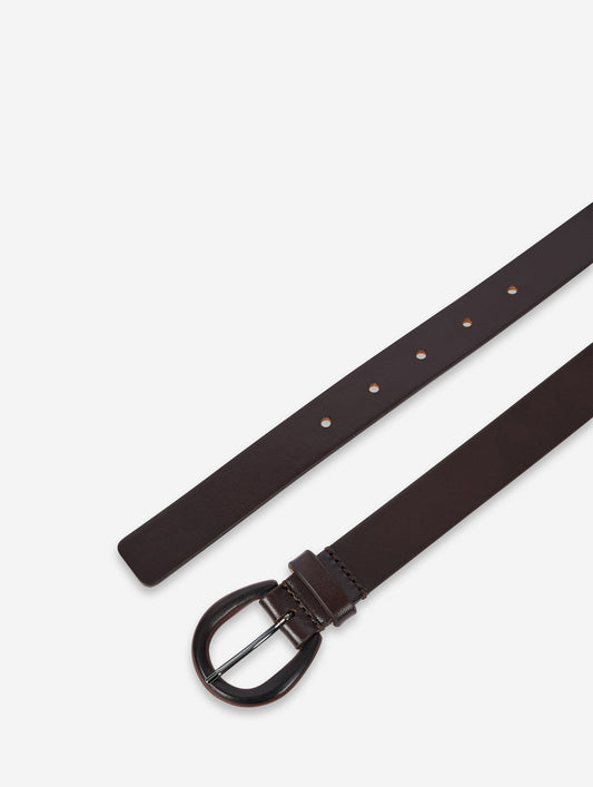 Chocolate leather belt