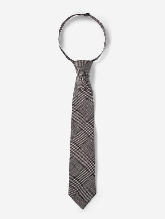 Black Prince of Wales silk twill tie