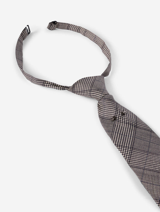 Black Prince of Wales silk twill tie