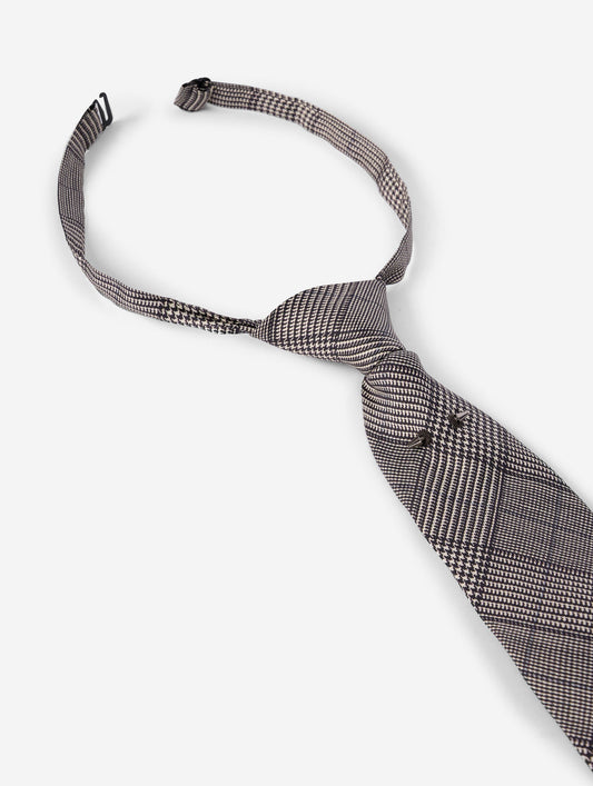 Black Prince of Wales silk twill tie
