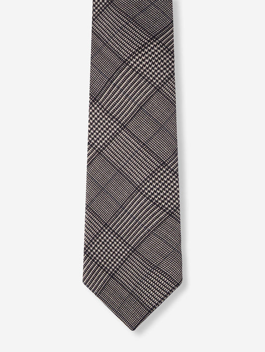 Black Prince of Wales silk twill tie