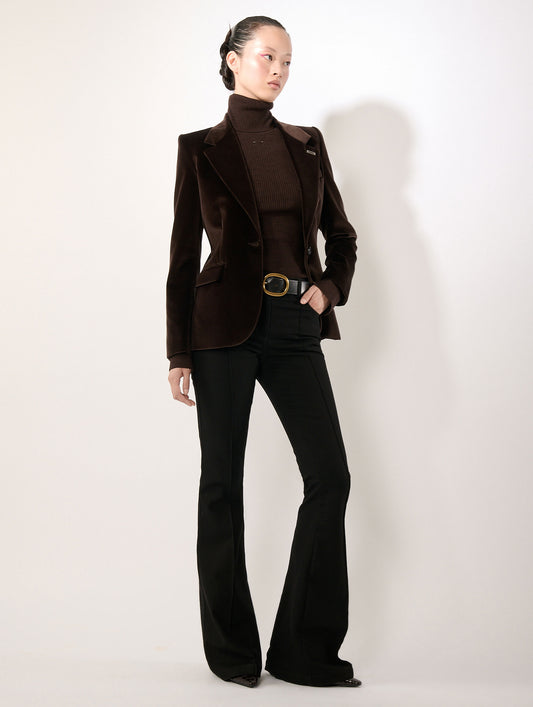 Black bootcut denim jeans