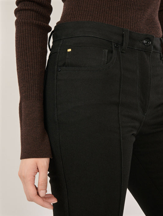 Black bootcut denim jeans