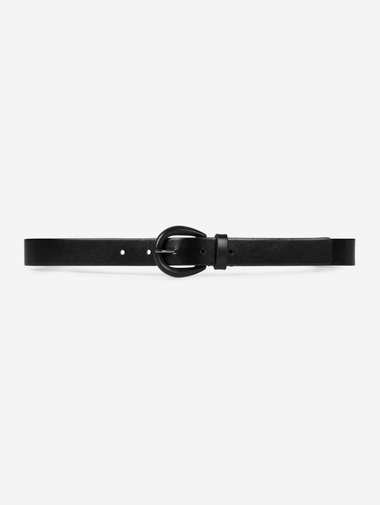 Black leather belt