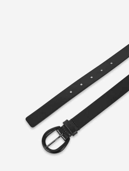Black leather belt
