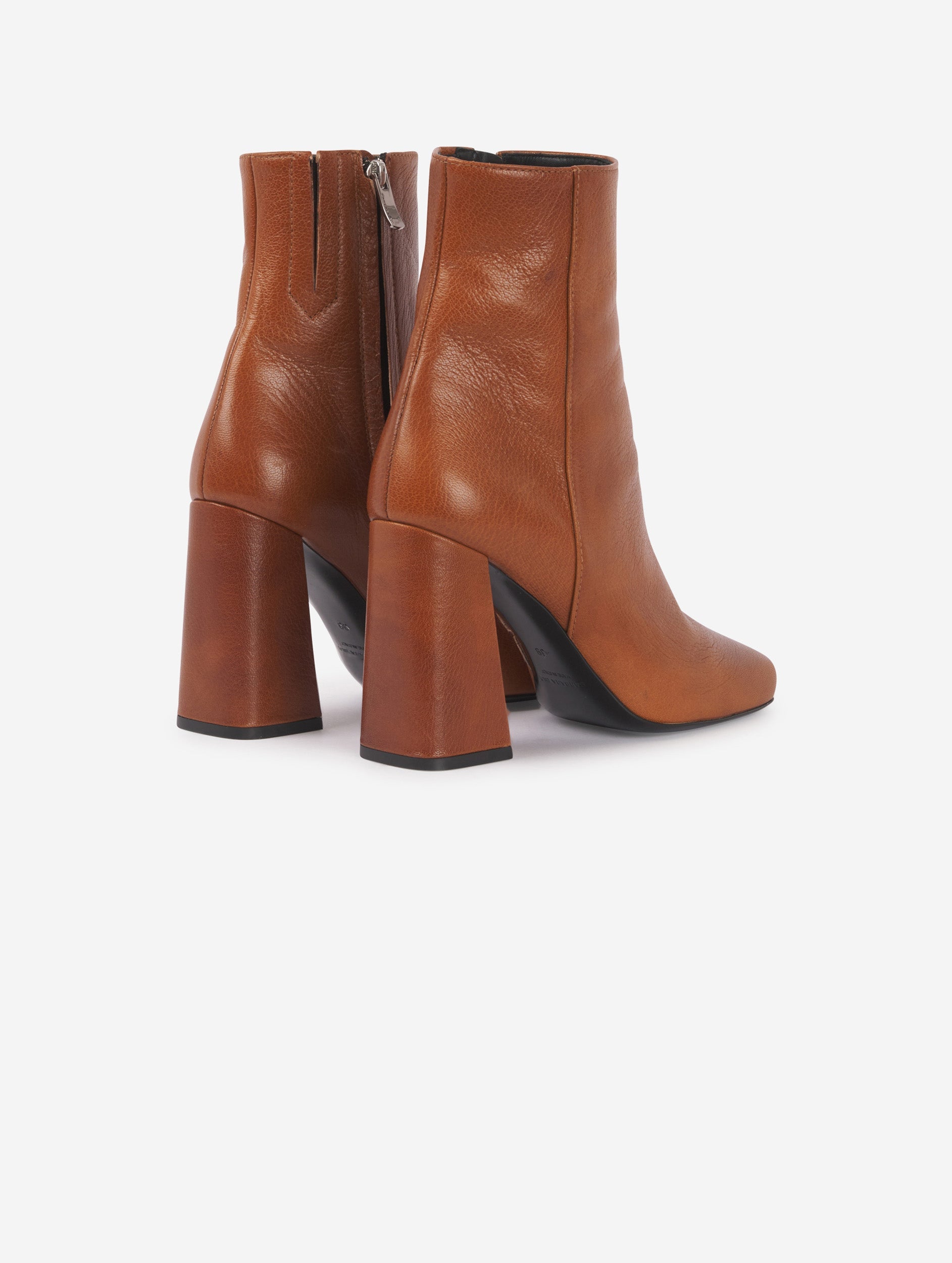 Hazel Leather Platform Ankle Boots in Brown - See By Chloe