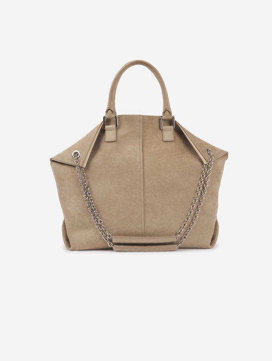 Sand colour suede Chamallow tote bag