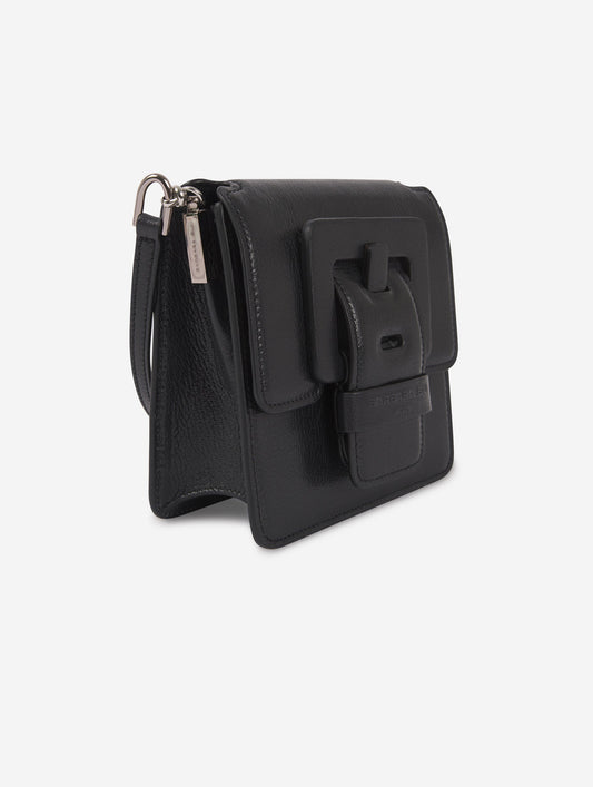 Small black leather Love Me bag