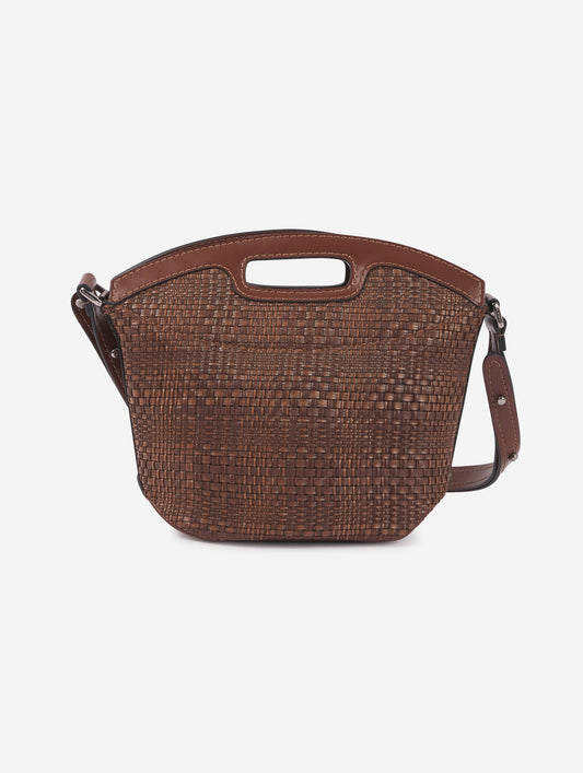 Chocolate brown braid Sunset bag