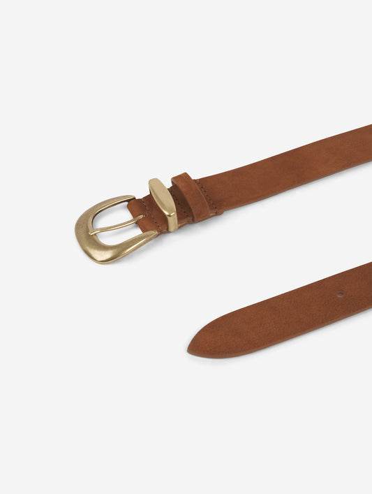 Caramel leather belt