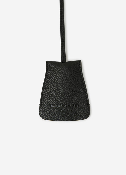 Black leather key-ring kit