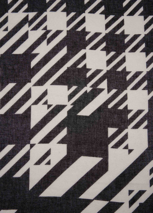 Blue "Check" printed scarf