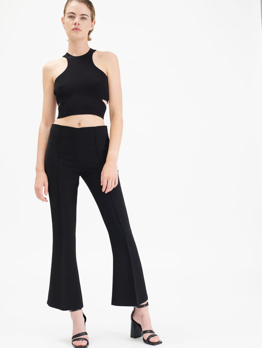 Crepe trumpet trousers